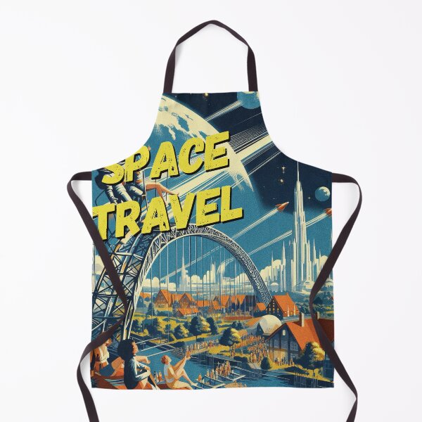 Item preview, A retro future of holidays in orbit! - Space Travel retro poster version 2 designed and sold by jnxyz.