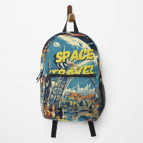 Item preview, A retro future of holidays in orbit! - Space Travel retro poster version 2 designed and sold by jnxyz.