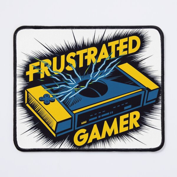 Item preview, gaming console with frustrated gamer title  designed and sold by ZILDA Designs.