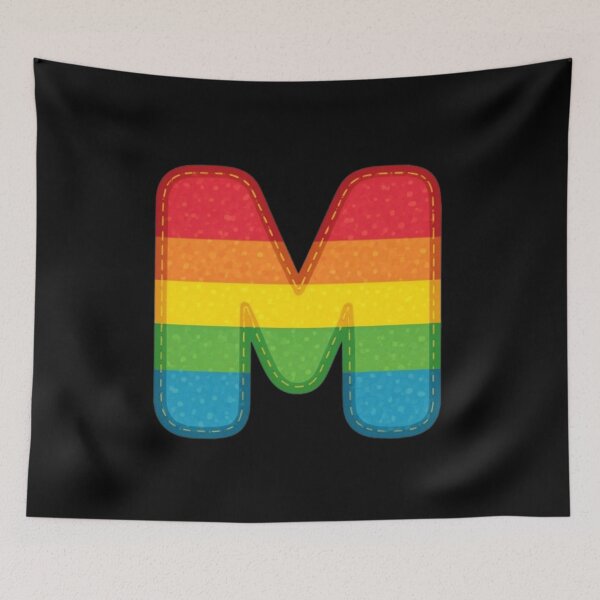 Item preview, Patch letter M rainbow designed and sold by StickersRyous.