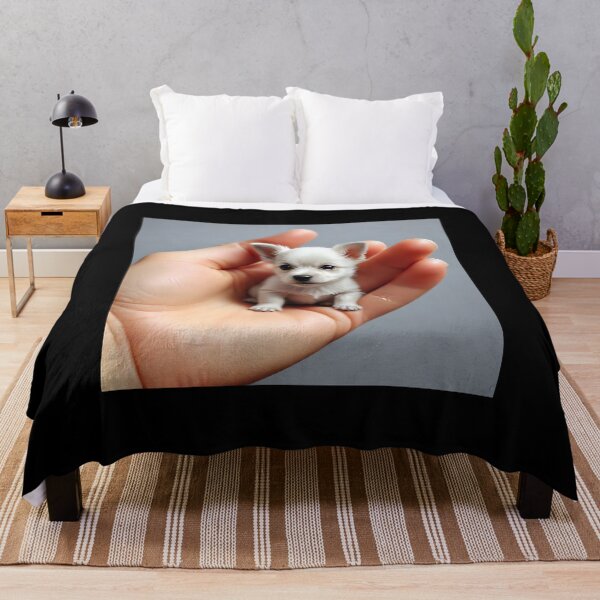 Item preview, Cute tiny dog in a hand designed and sold by Nomad-Maynard.