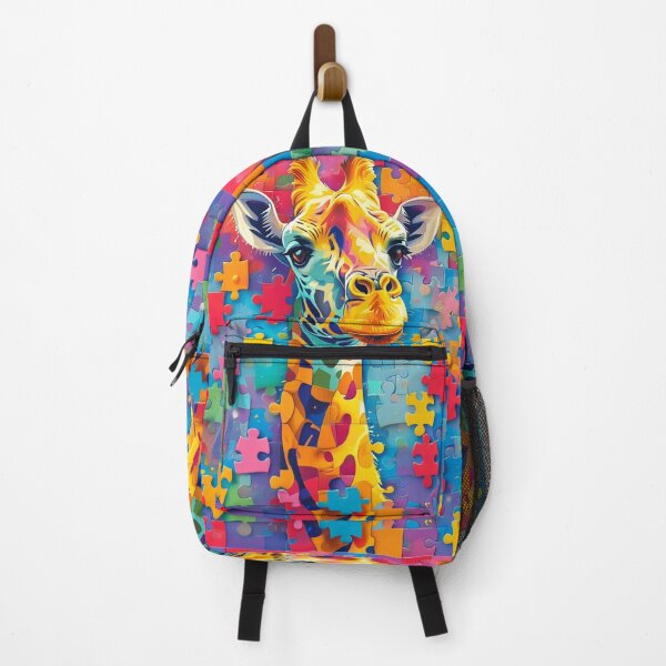 Item preview, Colorful Giraffe Puzzle Art designed and sold by PixelMuse2024.