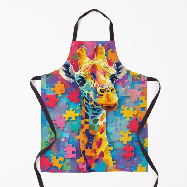 Item preview, Colorful Giraffe Puzzle Art designed and sold by PixelMuse2024.