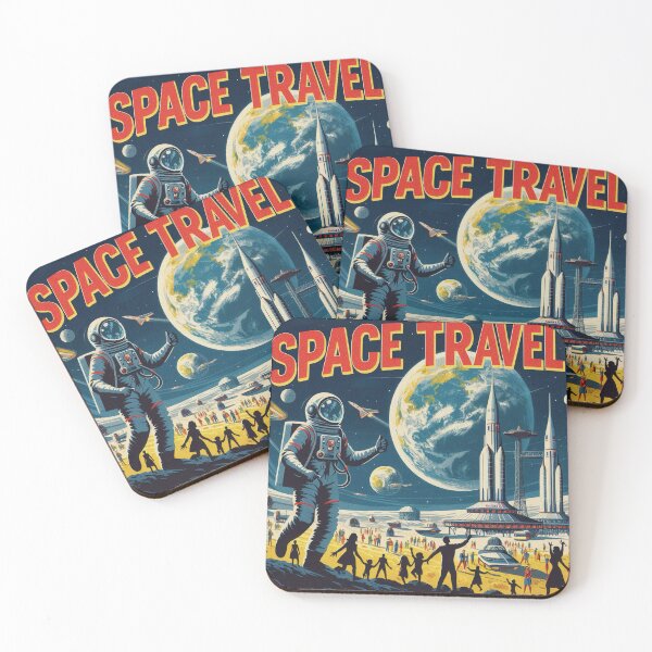 Item preview, A new life in orbit! - Space Travel retro poster version 3 designed and sold by jnxyz.