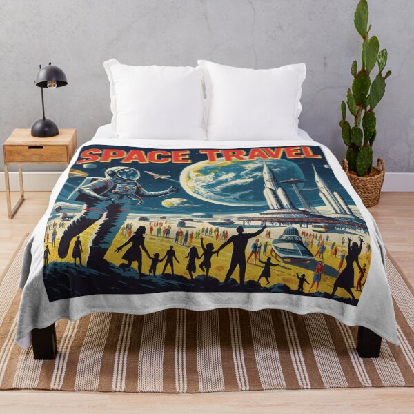 Item preview, A new life in orbit! - Space Travel retro poster version 3 designed and sold by jnxyz.