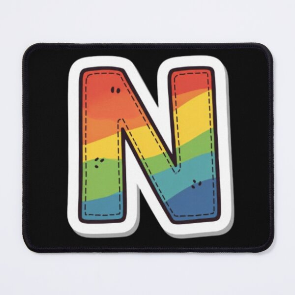 Item preview, Patch letter N rainbow designed and sold by StickersRyous.
