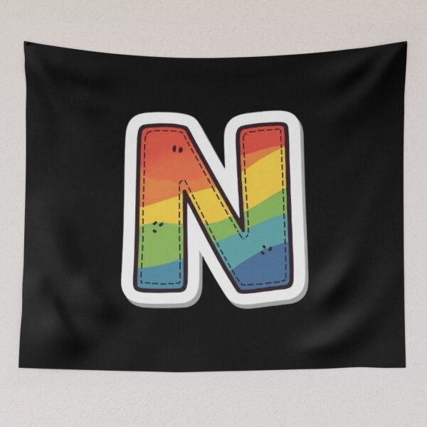 Item preview, Patch letter N rainbow designed and sold by StickersRyous.