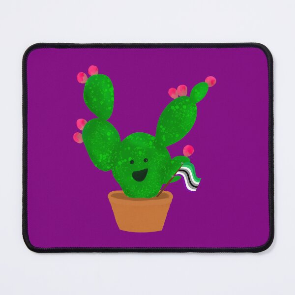 Item preview, AroAce Pride Smiling Prickly Pear Cactus designed and sold by Pixel and Paintbrush.