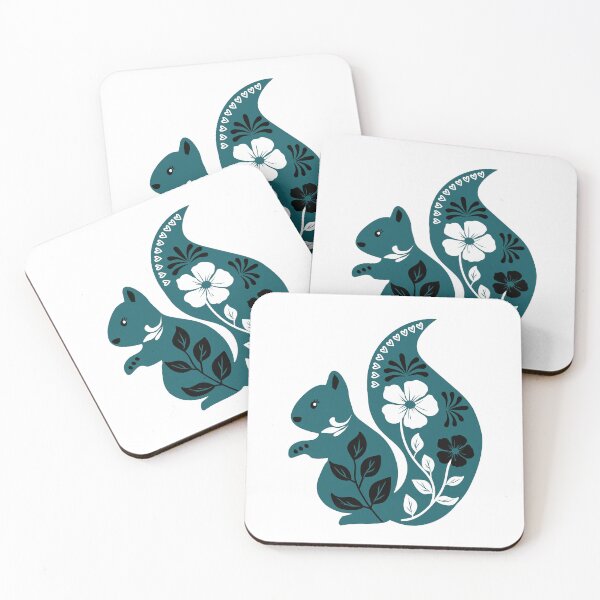 Item preview, Scandinavian Floral Nordic Squirrel designed and sold by MagnoliaLake.