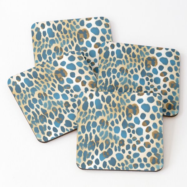 Item preview, Gold Leopard Print And Light Blue designed and sold by SeaStarAlex.