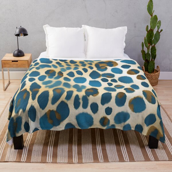 Item preview, Gold Leopard Print And Light Blue designed and sold by SeaStarAlex.