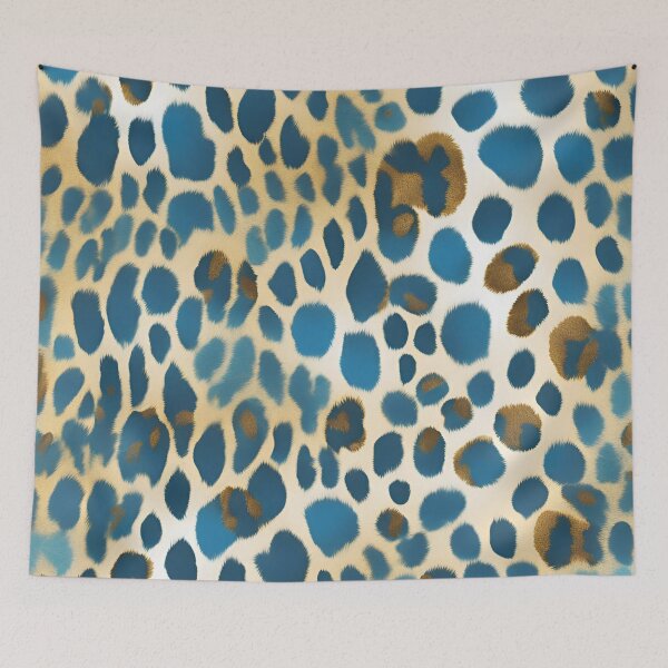 Item preview, Gold Leopard Print And Light Blue designed and sold by SeaStarAlex.