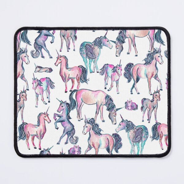 Item preview, Pink, Blue, and Turquoise Watercolor Unicorns designed and sold by FaireWaveArt.