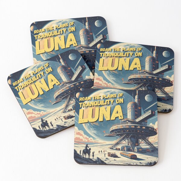 Item preview, Roam the plains of tranquility on Luna! - Space Travel retro poster version 5 designed and sold by jnxyz.