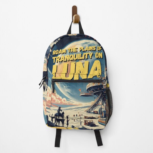 Item preview, Roam the plains of tranquility on Luna! - Space Travel retro poster version 5 designed and sold by jnxyz.