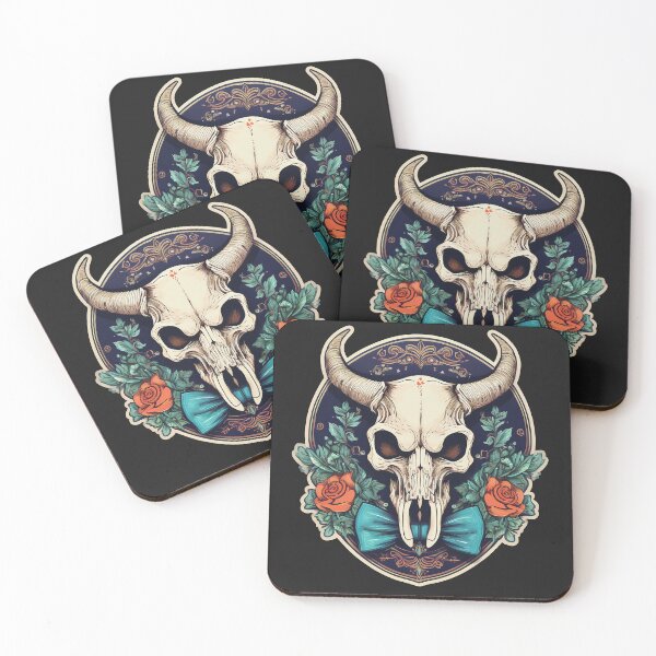 Item preview, Bobcat Skull with Flowers Art  designed and sold by Farid1Shop.