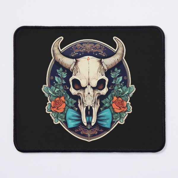Item preview, Bobcat Skull with Flowers Art designed and sold by Farid1Shop.