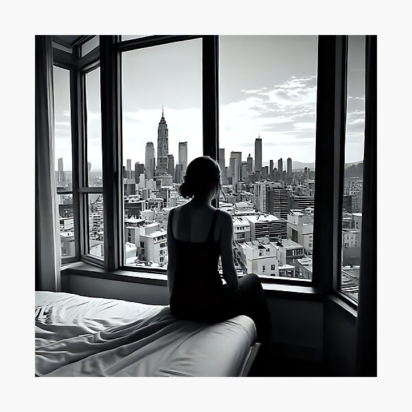 Item preview, A Girl By The Window, Overlooking The City. designed and sold by Nomad-Maynard.