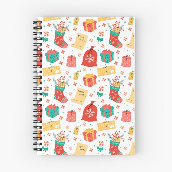 Item preview, Festive Christmas Print with Gifts and Stockings designed and sold by AnnaVioletStore.