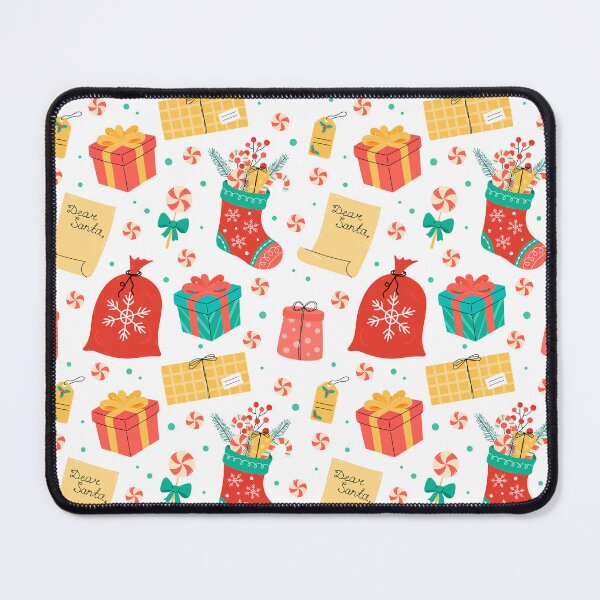 Item preview, Festive Christmas Print with Gifts and Stockings designed and sold by AnnaVioletStore.