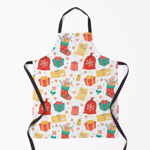 Item preview, Festive Christmas Print with Gifts and Stockings designed and sold by AnnaVioletStore.