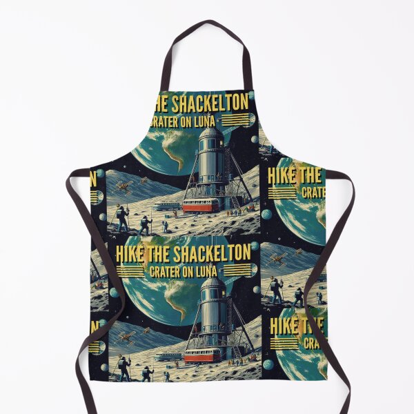 Item preview, Hike across the amazing Shackleton Crater on the moon! - Space Travel retro poster version 7 designed and sold by jnxyz.