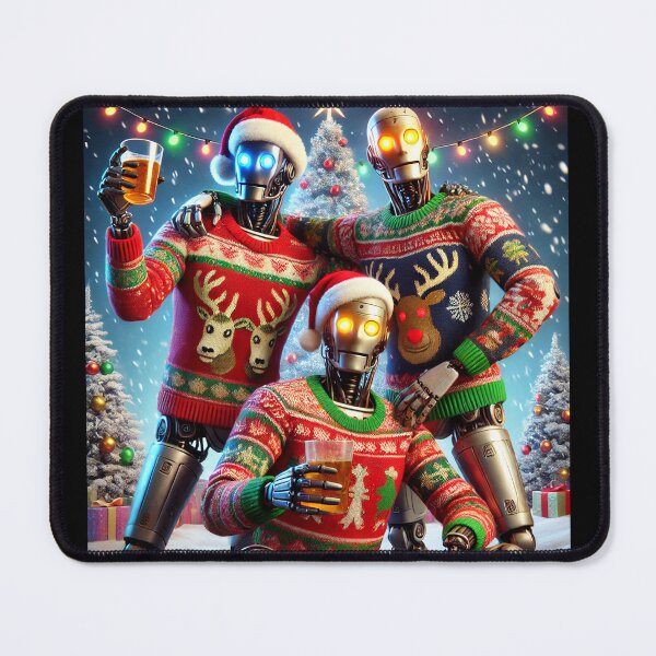Item preview, Robots in Ugly Christmas Sweaters | AI Robot Holiday Party | Festive Robot Christmas Sweaters designed and sold by Nerdy-Tees.