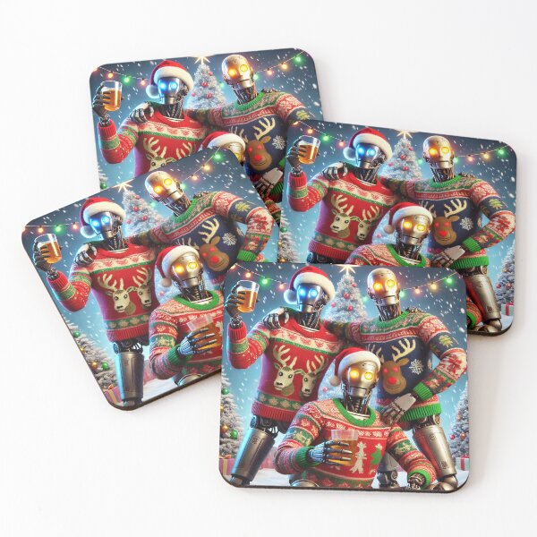 Item preview, Robots in Ugly Christmas Sweaters | AI Robot Holiday Party | Festive Robot Christmas Sweaters designed and sold by Nerdy-Tees.