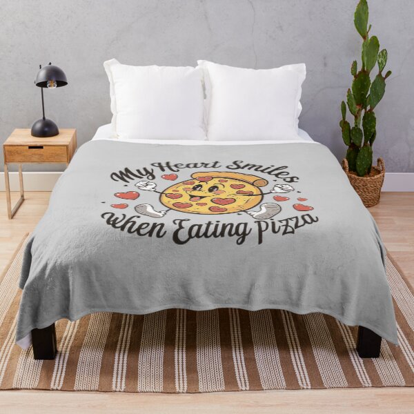 Item preview, My Heart Smiles When Eating Pizza - Cute Pizza Lover Art designed and sold by love3617.