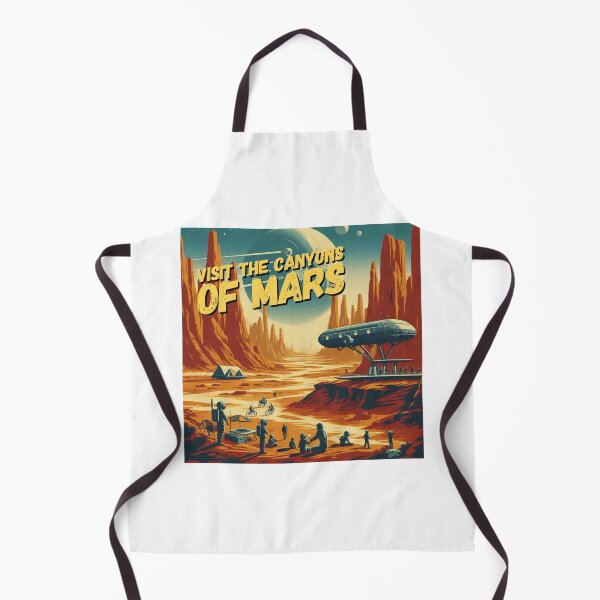 Item preview, Visit the canyons of Mars! - Space Travel retro poster version 9 designed and sold by jnxyz.