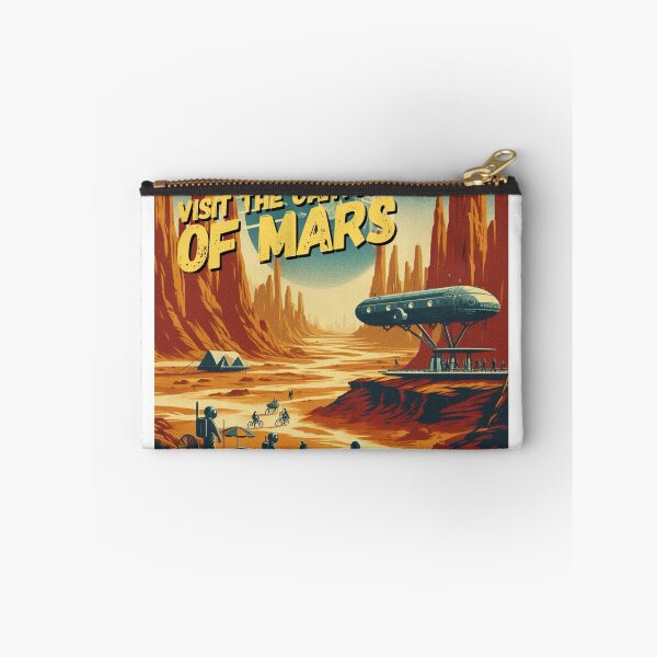 Item preview, Visit the canyons of Mars! - Space Travel retro poster version 9 designed and sold by jnxyz.