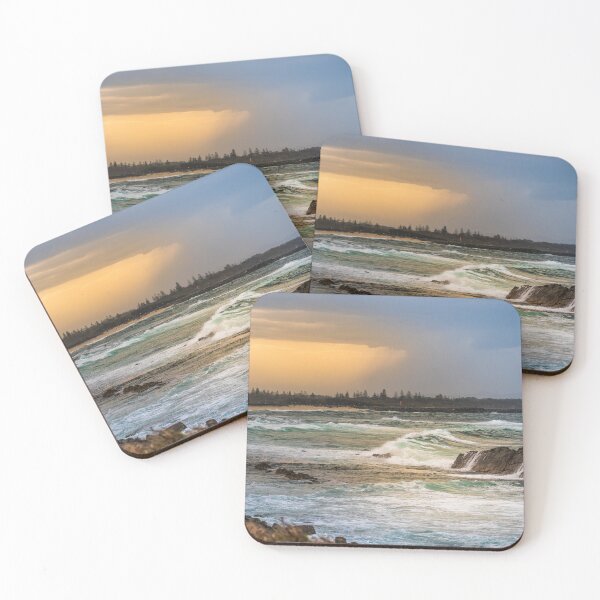 Item preview, Stormy Skies Over Forster: Dramatic Seascape at Pebbly Beach, NSW designed and sold by faeobscur.