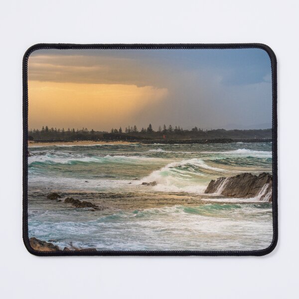 Item preview, Stormy Skies Over Forster: Dramatic Seascape at Pebbly Beach, NSW designed and sold by faeobscur.