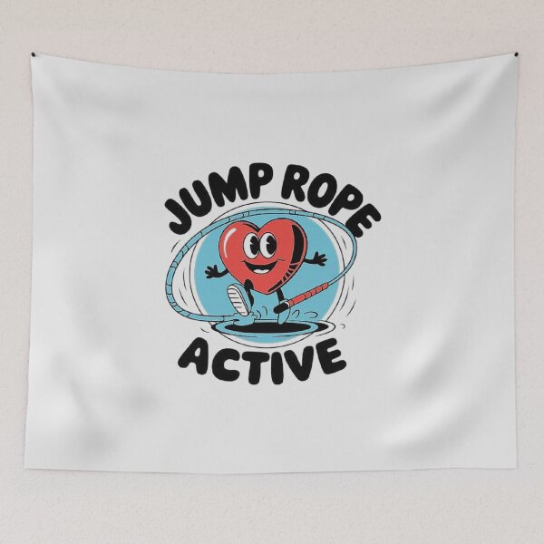 Item preview, Jump Rope Heart - Motivational Fitness Illustration designed and sold by love3617.