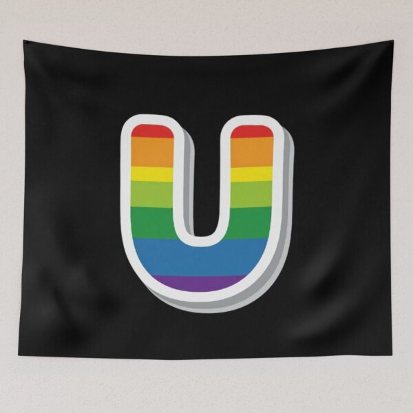 Item preview, Patch letter U rainbow designed and sold by StickersRyous.