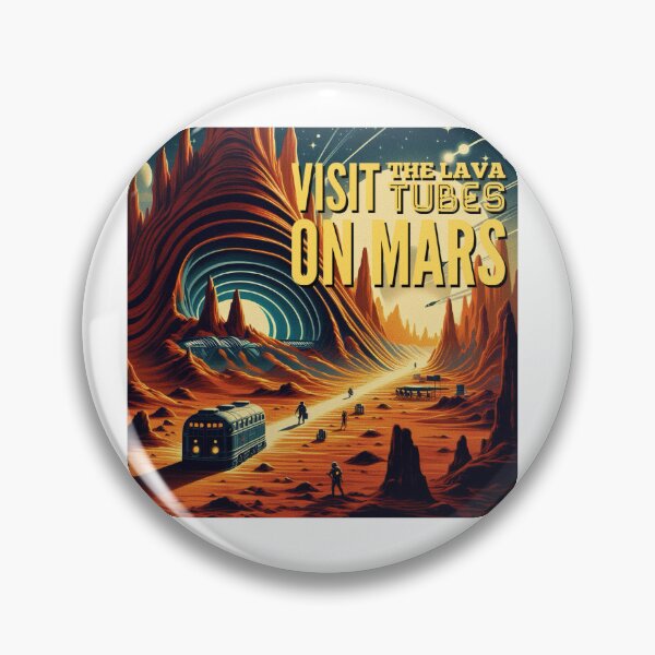 Item preview, Visit the lava tubes Mars! - Space Travel retro poster version 10 designed and sold by jnxyz.