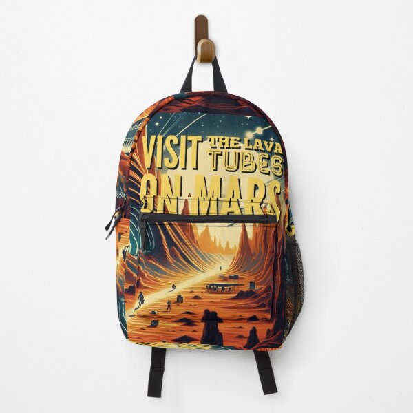 Item preview, Visit the lava tubes Mars! - Space Travel retro poster version 10 designed and sold by jnxyz.