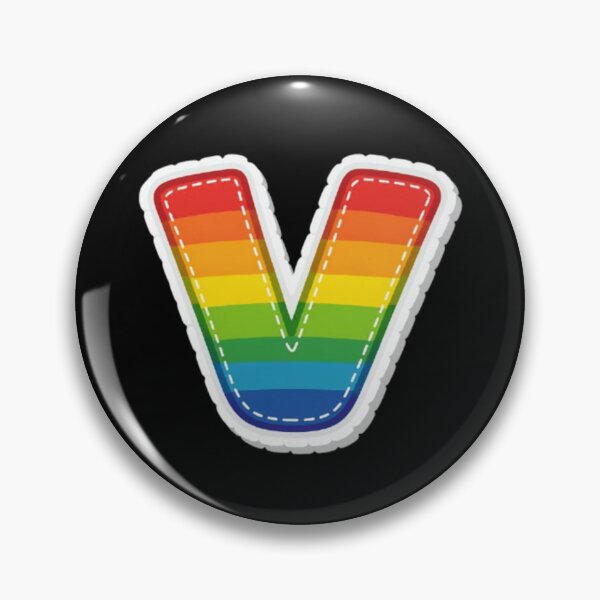 Item preview, Patch letter V rainbow designed and sold by StickersRyous.