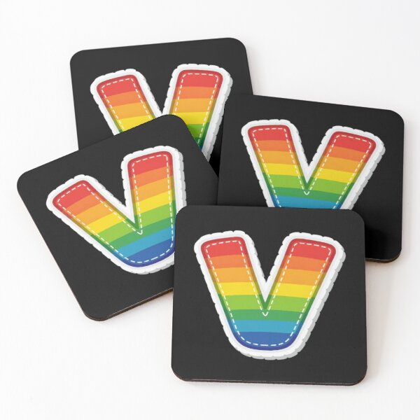 Item preview, Patch letter V rainbow designed and sold by StickersRyous.