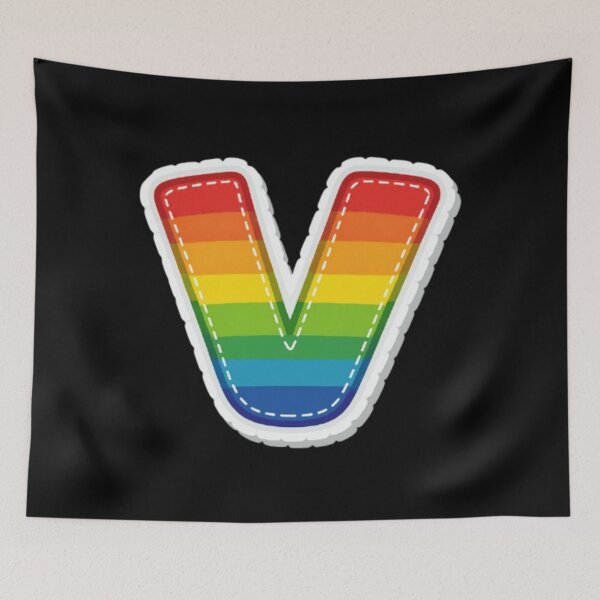 Item preview, Patch letter V rainbow designed and sold by StickersRyous.