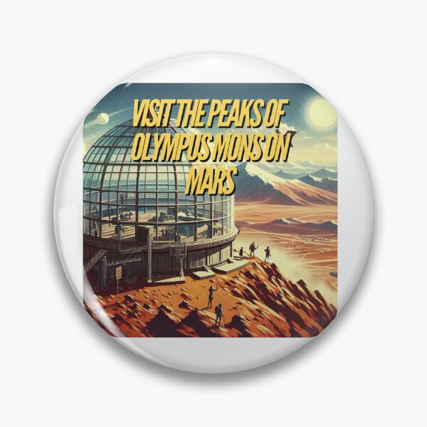 Item preview, Visit the peaks of Olympus Mons on Mars! - Space Travel retro poster version 11 designed and sold by jnxyz.