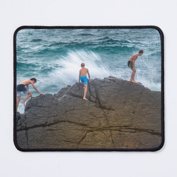 Item preview, Wave Chasers at Pebbly Beach designed and sold by faeobscur.