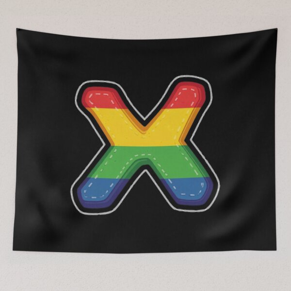 Item preview, Patch letter X rainbow designed and sold by StickersRyous.