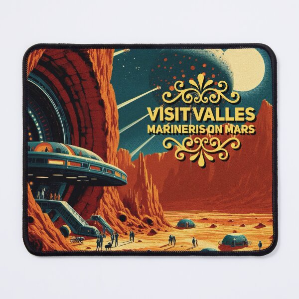 Item preview, Visit Valles Marinis on Mars! - Space Travel retro poster version 12 designed and sold by jnxyz.