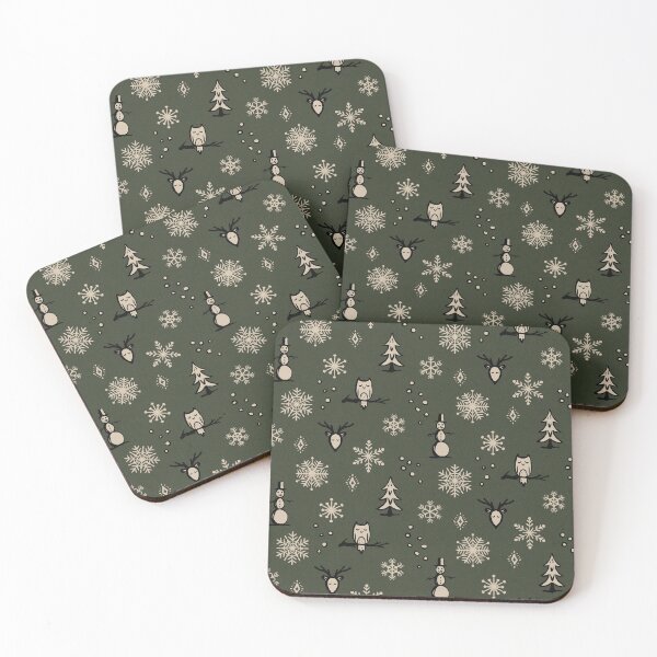 Item preview, Winter Things - Pine, Coal, Dove designed and sold by Irene Estelle.