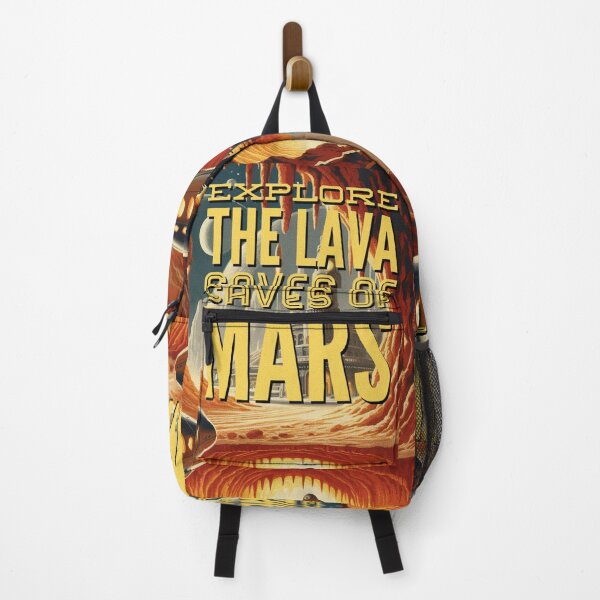 Item preview, Explore the lava caves of Mars! - Space Travel retro poster version 13 designed and sold by jnxyz.