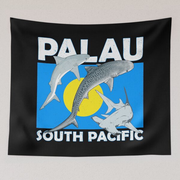 Item preview, Bull shark tiger shark hammerhead shark Palau South Pacific designed and sold by NicGrayGraphic.
