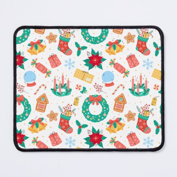 Item preview, Cute Festive Christmas Print with Xmas Symbols designed and sold by AnnaVioletStore.