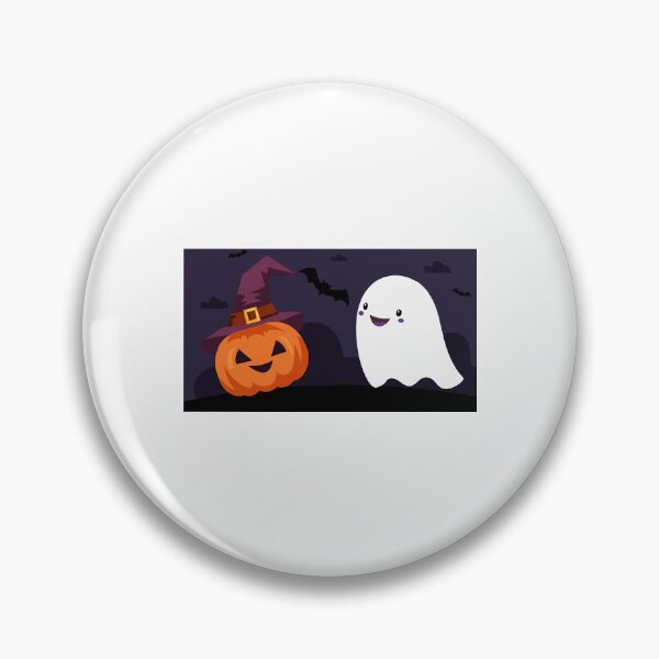 Item preview, Cute Halloween Pumpkin and Ghost Illustration designed and sold by AtonuHaque.