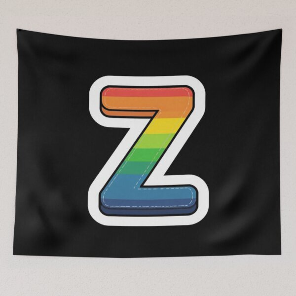 Item preview, Patch letter Z rainbow designed and sold by StickersRyous.